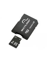 Cartão Memória 8GB Micro SD Multilaser com Adaptador MC004