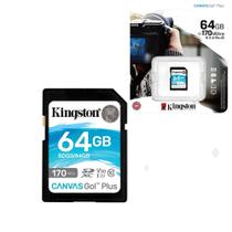 Cartão Memória Kingston 64gb Canvas Go Plus 170mb/s SDG3