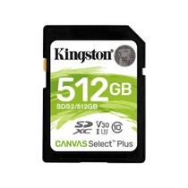 Cartão Memória Kingston Canvas Select Plus C10 U3 V30 UHS-I SDXC 512GB