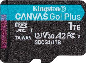 Cartão memória kingston micro sd xc 1tb 170mb/s uhs-i v30 sdcg3/1tb