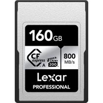 Cartão memória lexar cfexpress 160gb type a 800mb/s silver lcaexsl160g-rneng