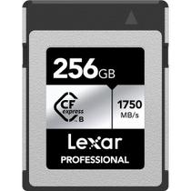 Cartão memória lexar cfexpress 256gb type b 1750mb/s silver lcxexsl256g-rneng