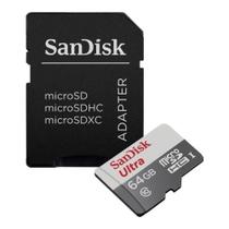 Cartão Memória Micro sd Sandisk 64gb Ultra Classe 10 100mb/s