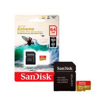 Cartão Memória Micro Sd Sandisk Extreme 64Gb Com Adaptador