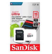 Cartão Memória Micro Sdxc Sandisk 16gb Ultra Com Adaptador
