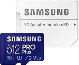 Cartão Memória Microsd Samsung 512Gb 160Mbs Com Adaptador Sd