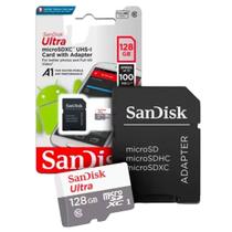 Cartão Memória Sandisk 128GB Micro SD, Original e Confiável.
