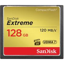 Cartão memória sandisk compactflash 128gb extreme 120mb/s