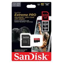 Cartão Memória Sandisk Extreme Pro Micro Sd Xc 512Gb 200Mbs Cartão Memória Sandisk Extreme Pro Micro Sd Xc 512Gb 200Mbs