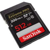 Cartão memória sandisk extreme pro sd xc 512gb uhs-i 200mb/s