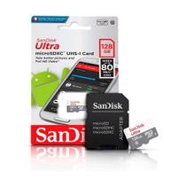 Cartão Memória Sandisk Micro Sd Ultra 128gb 80mb/s Classe 10