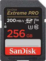 Cartão Memória Sandisk Sd Xc 256gb Extreme Pro 200mb/s Uhs-i