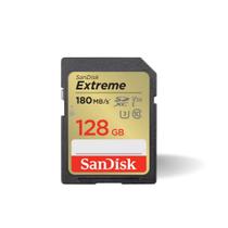 cartao memoria sandisk sdxc extreme c10 u3 4k 180mb/s 128gb