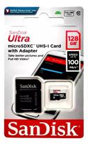 Cartão Memória Sandisk Ultra 128GB 100mb/s Classe 10 Micro sd SU03