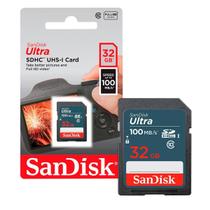 Cartão Memória Sd Sandisk Ultra 32Gb, Classe 10, 100Mb/S