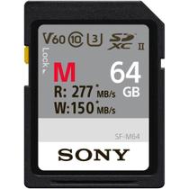 Cartão Memória SDXC 64Gb Sony SF-M Series UHS-II / V60 / U3 de 277MB/s (SF-M64/T2)