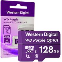 Cartão Micro Sd 128gb 64tbw Intelbras Cameras Cftv Mibocam Purple Western Digital