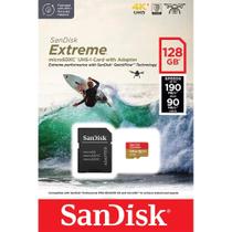 Cartão Micro SD 128GB Sandisk Extreme com adaptador, captura de vídeo 4K UHD e Full HD, SDSQXAA-128G-GN6MA SANDISK Cartão Micro SD 128GB Sandisk Extreme com adaptador, captura de vídeo 4K UHD e Full HD, SDSQXAA-128G-GN6MA SANDISK