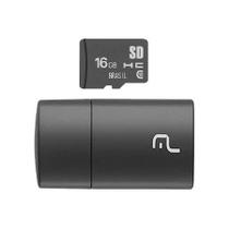 Cartao Micro SD 16GB com Leitor USB Classe 4 MC162 - Multilaser