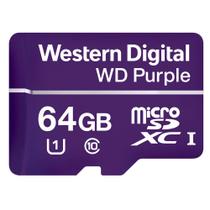 Cartão micro-SD 64 GB WD Purple para câmeras veiculares - Intelbras