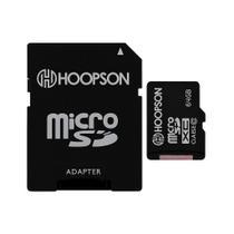 Cartão Micro SD 64GB Classe 10 com Adaptador Alta Velocidade P Celular Câmera Drone Notebook Console - Hoopson