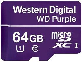 Cartão micro SD 64Gb classe 10 WD Purple, 100Mb/s, 4600163, WESTERN DIGITAL Cartão micro SD 64Gb classe 10 WD Purple, 100Mb/s, 4600163, WESTERN DIGITAL