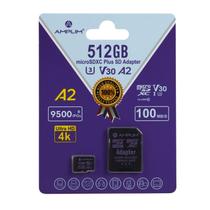 Cartão Micro SD Amplim 512GB de memória com adaptador Nintendo GoPro