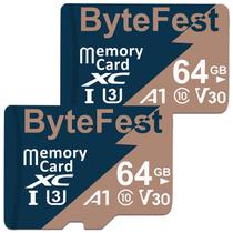 Cartão Micro SD ByteFest 64GB (pacote com 2) com adaptador V30 4K UHD