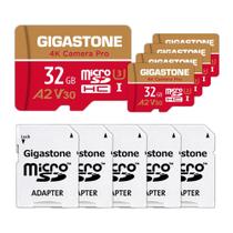 Cartão Micro SD Câmera 4K GIGASTONE de 32 GB, pacote com 5 MB/s, 95 MB/s