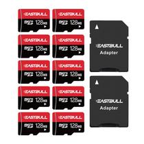 Cartão Micro SD EASTBULL 128 MB, pacote com 10 vídeos Full HD UHS-I U1