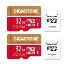Cartão Micro SD Gigastone 32GB, pacote com 2 câmeras 4K Pro 95MB/s