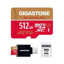 Cartão Micro SD Gigastone 512 GB A2 V30 UHS-I U3 Cartão Micro SD Gigastone 512 GB A2 V30 UHS-I U3
