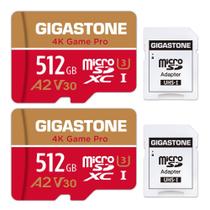 Cartão Micro SD Gigastone 512GB, pacote com 2 unidades para Nintendo-Switch