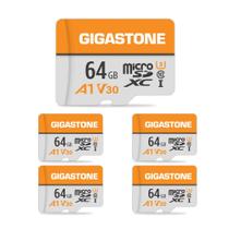 Cartão Micro SD Gigastone 64GB A1 V30 Pacote com 5 Unidades 95MB/s Cartão Micro SD Gigastone 64GB A1 V30 Pacote com 5 Unidades 95MB/s