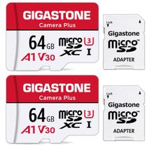 Cartão Micro SD Gigastone 64GB, pacote com 2 câmeras, mais UHS-I U3 V30 Cartão Micro SD Gigastone 64GB, pacote com 2 câmeras, mais UHS-I U3 V30