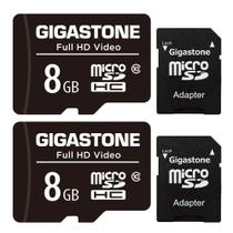 Cartão Micro SD Gigastone 8GB (2 Unidades) - Full HD - 85 MB/s