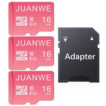 Cartão Micro SD JUANWE 16GB, 3 Unidades, C10 U1, Rosa Cartão Micro SD JUANWE 16GB, 3 Unidades, C10 U1, Rosa