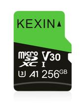 Cartão Micro SD KEXIN 256 GB UHS-I A1 V30 U3 com adaptador SD