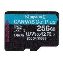 Cartao micro sd kingston 256gb canvas go plus u3 a2
