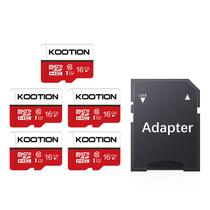 Cartão Micro SD KOOTION 16GB Classe 10 U1 C10 com adaptador, pacote com 5