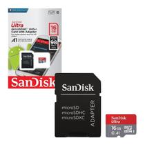 Cartão Micro Sd Sandisk 16gb Profissional Classe 10 Ultra Até 98MB/s