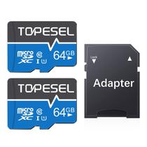 Cartão Micro SD TOPESEL 64GB UHS-I Classe 10, pacote com 2