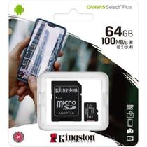 Cartão microSD Canvas Select Plus com classe de desempenho A1 para Android - Kingston