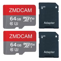 Cartão microSD ZMDCAM 64 GB (2 unidades) UHSI U3 V30 com adaptador Cartão microSD ZMDCAM 64 GB (2 unidades) UHSI U3 V30 com adaptador