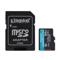 Cartão MicroSDXC 64GB Kingston Canvas Go! Plus UHS-I U3 V30 A2 170mb/s