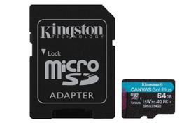 Cartão microSDXC Kingston Canvas Go! Plus 64GB - UHS-I C10 U3 V30