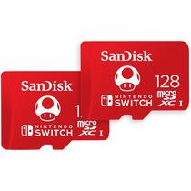 Cartão microSDXC SanDisk 128GB, pacote com 2 unidades, licenciado para Nintendo Switch