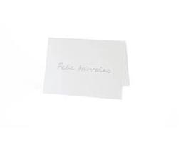 Cartão Mini Fabriano Feliz Aniversario Creme