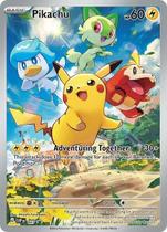 Cartão Pokémon Pikachu SVP027 Promoções completas de arte Black Star Cartão Pokémon Pikachu SVP027 Promoções completas de arte Black Star