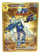Cartão Pokémon Quaquaval ex 273/193 Paldea Evolved Gold Secret Rare Cartão Pokémon Quaquaval ex 273/193 Paldea Evolved Gold Secret Rare